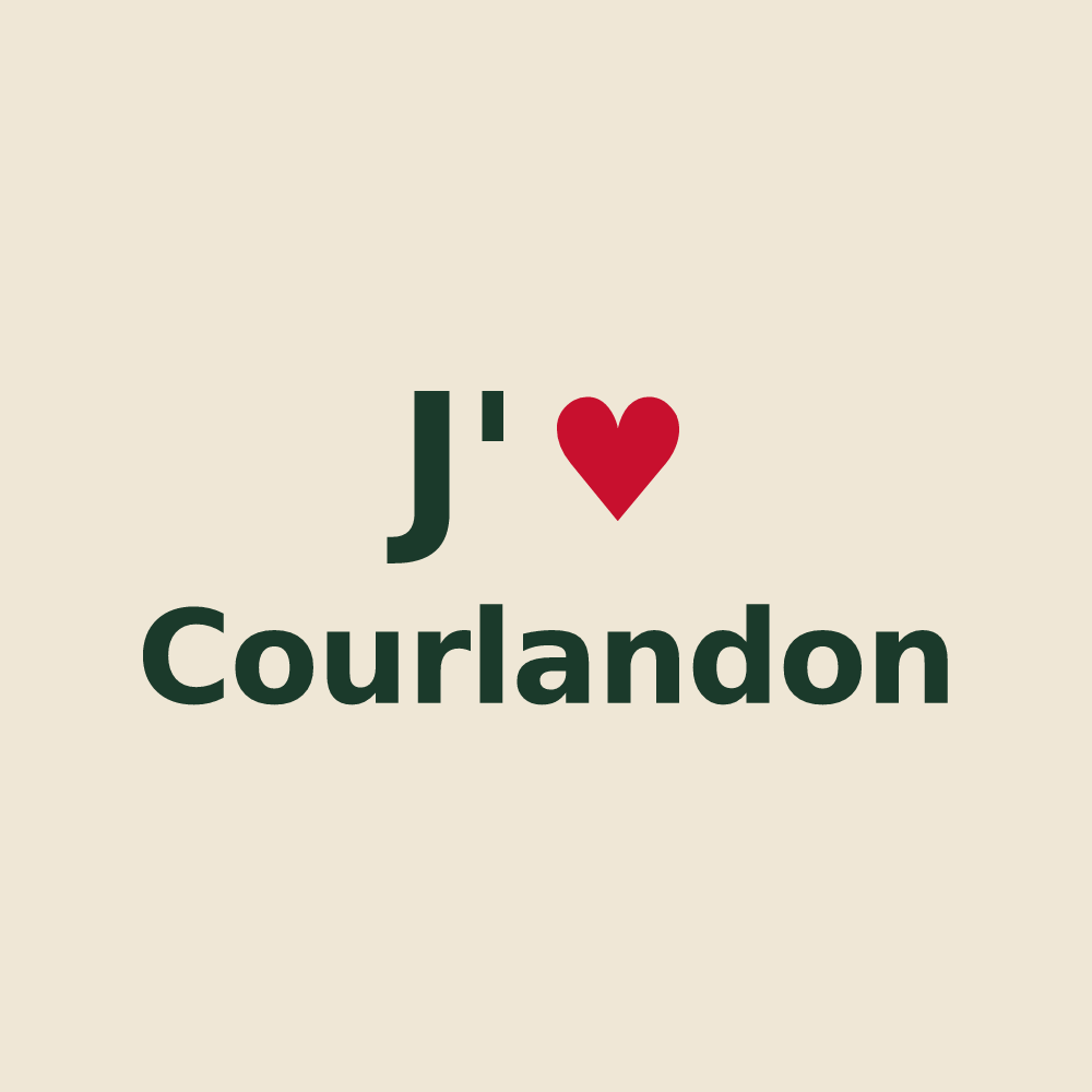 Tote bag personnalisé Courlandon — design J'aime Courlandon