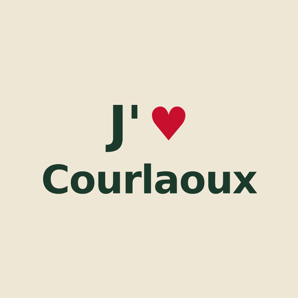 Tote bag personnalisé Courlaoux — design J'aime Courlaoux