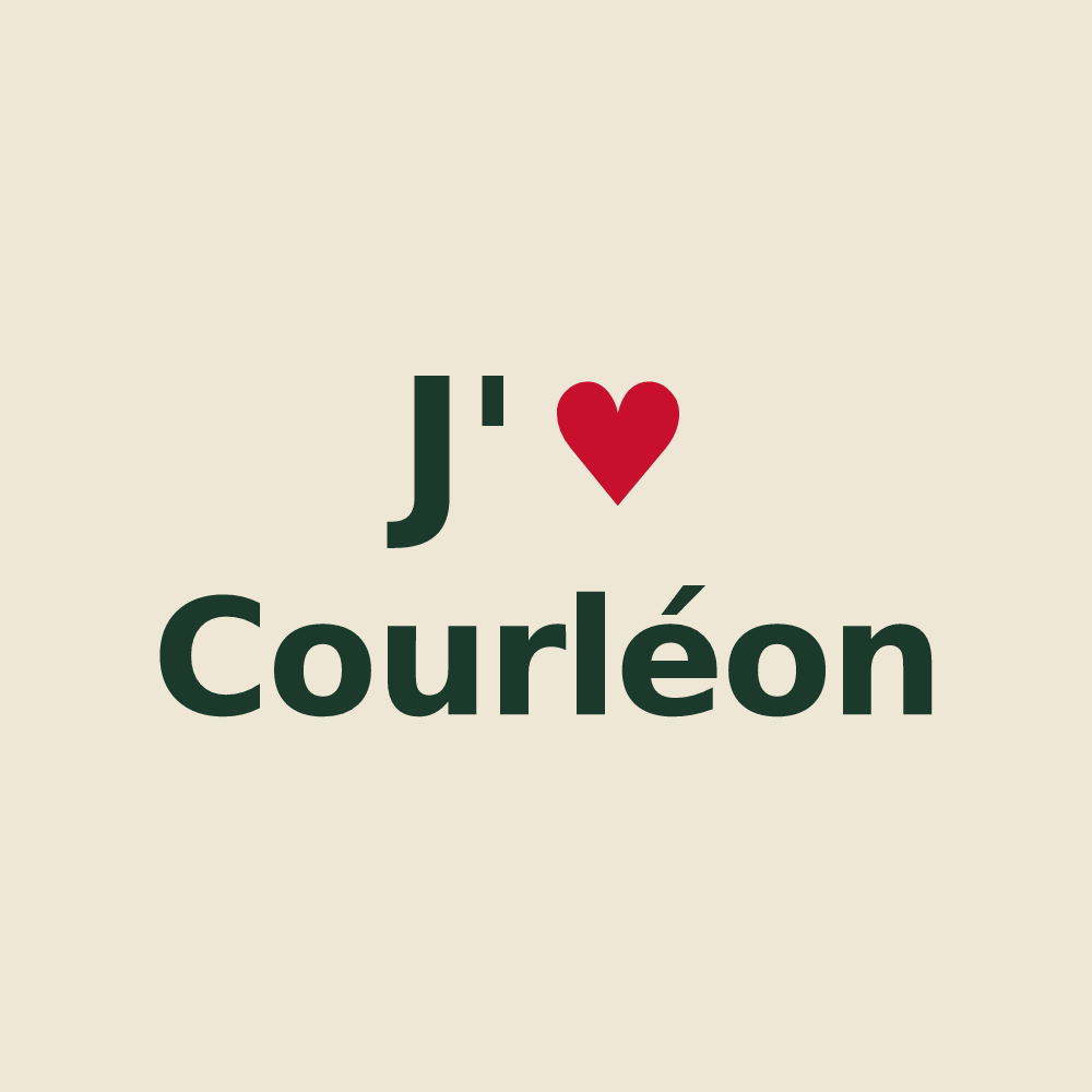 Tote bag personnalisé Courléon — design J'aime Courléon