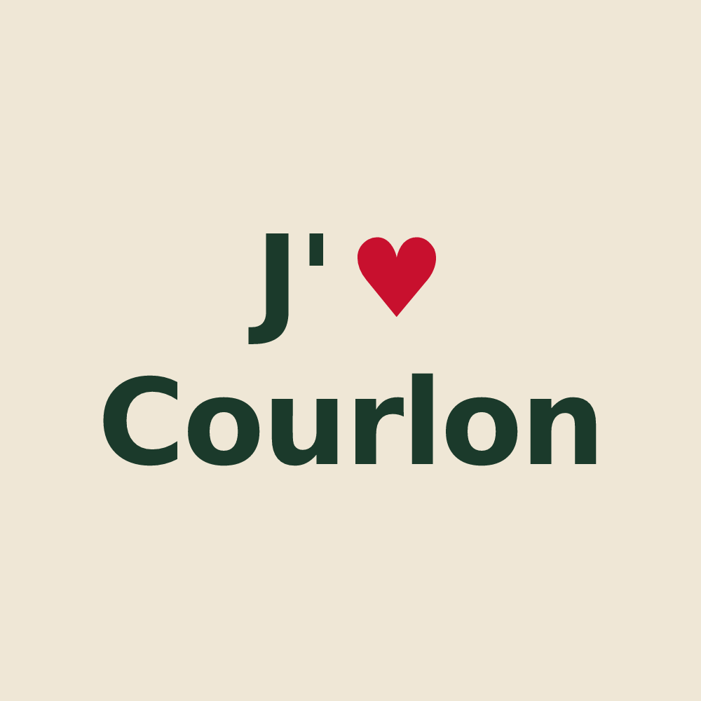 Tote bag personnalisé Courlon — design J'aime Courlon