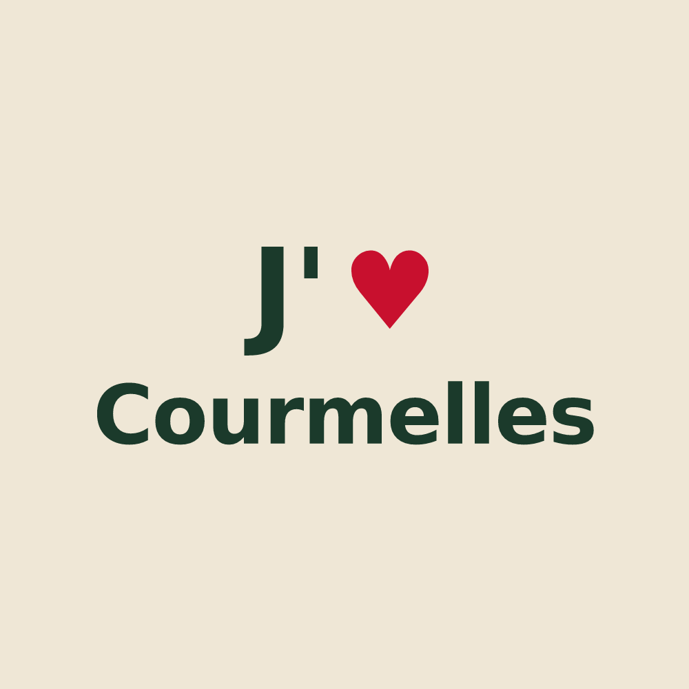 Tote bag personnalisé Courmelles — design J'aime Courmelles