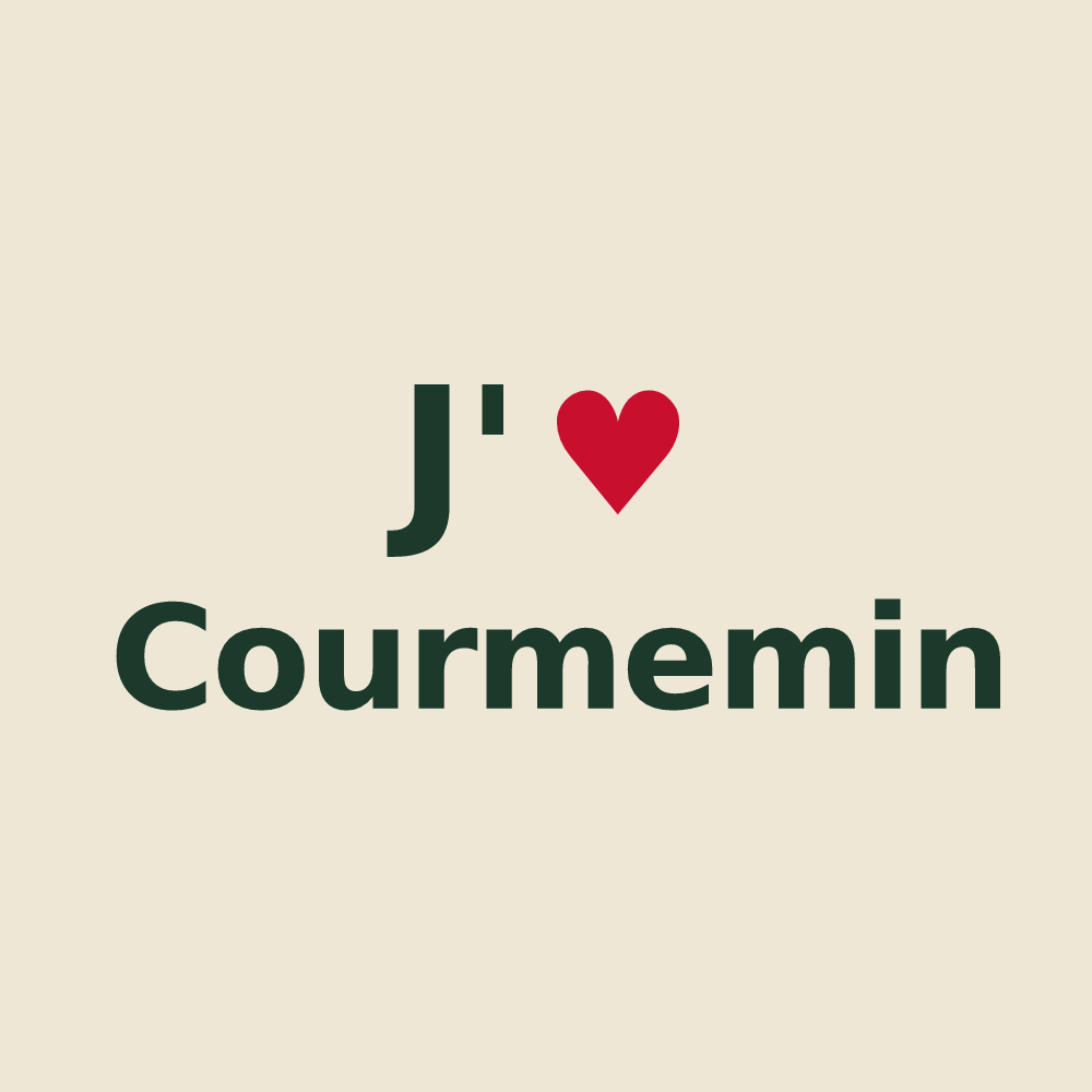 Tote bag personnalisé Courmemin — design J'aime Courmemin