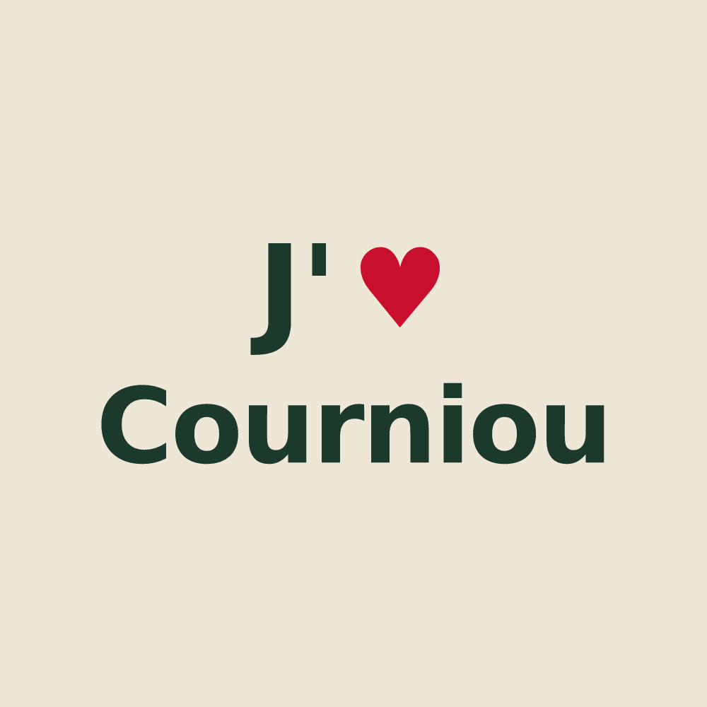 Tote bag personnalisé Courniou — design J'aime Courniou