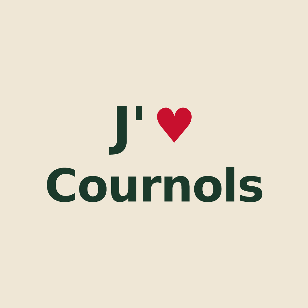 Tote bag personnalisé Cournols — design J'aime Cournols