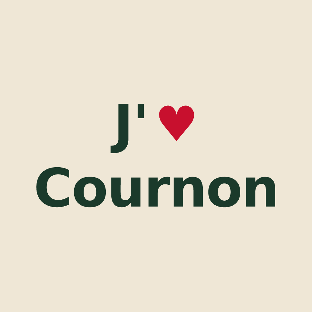 Tote bag personnalisé Cournon — design J'aime Cournon