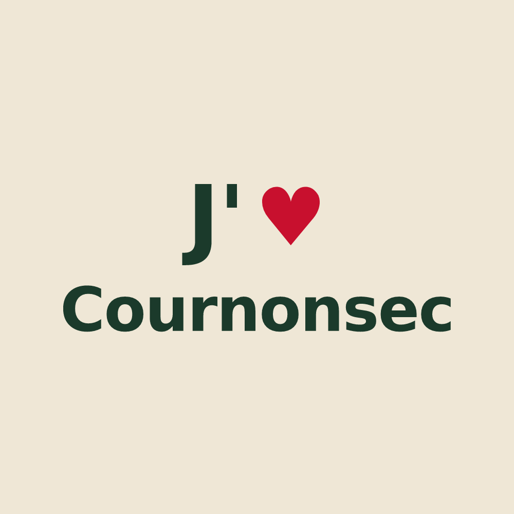 Tote bag personnalisé Cournonsec — design J'aime Cournonsec