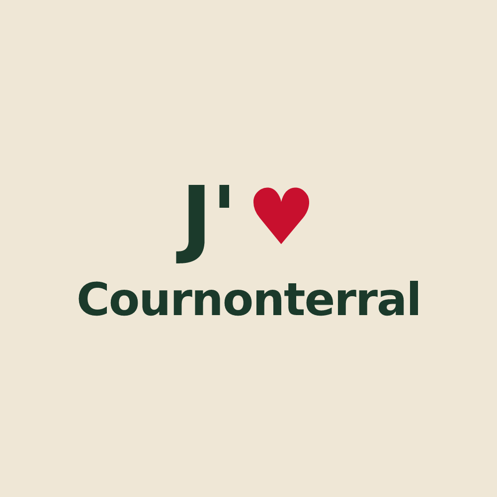 Tote bag personnalisé Cournonterral — design J'aime Cournonterral