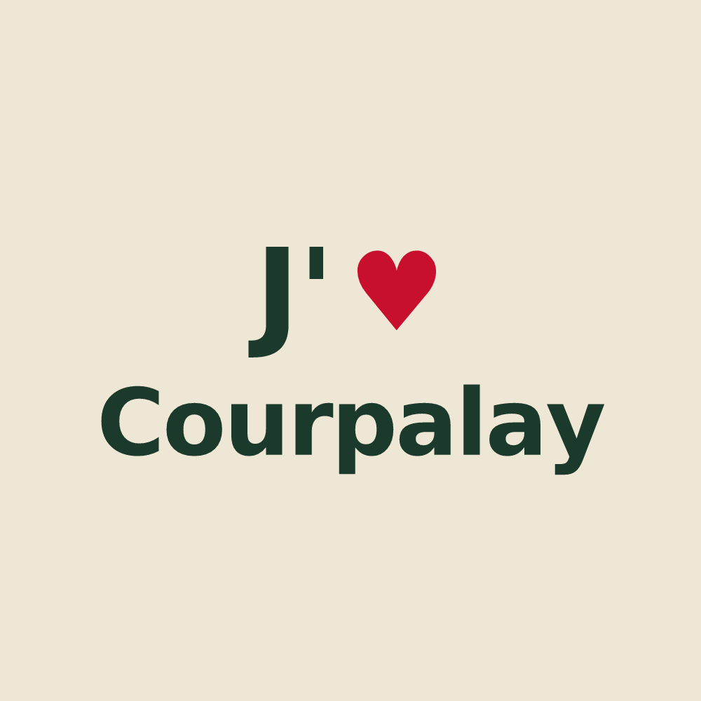 Tote bag personnalisé Courpalay — design J'aime Courpalay