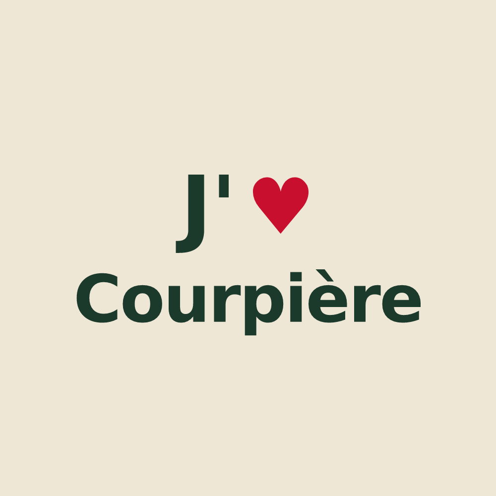 Tote bag personnalisé Courpière — design J'aime Courpière
