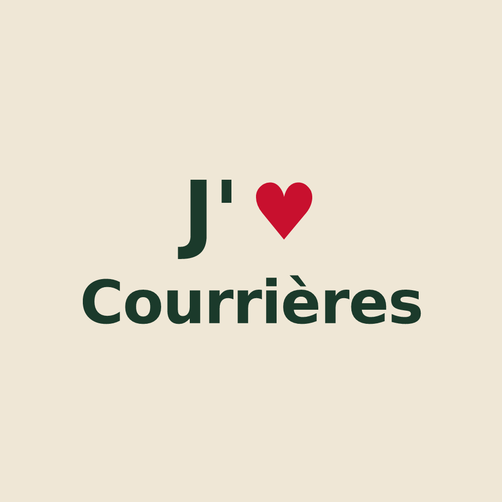Tote bag personnalisé Courrières — design J'aime Courrières