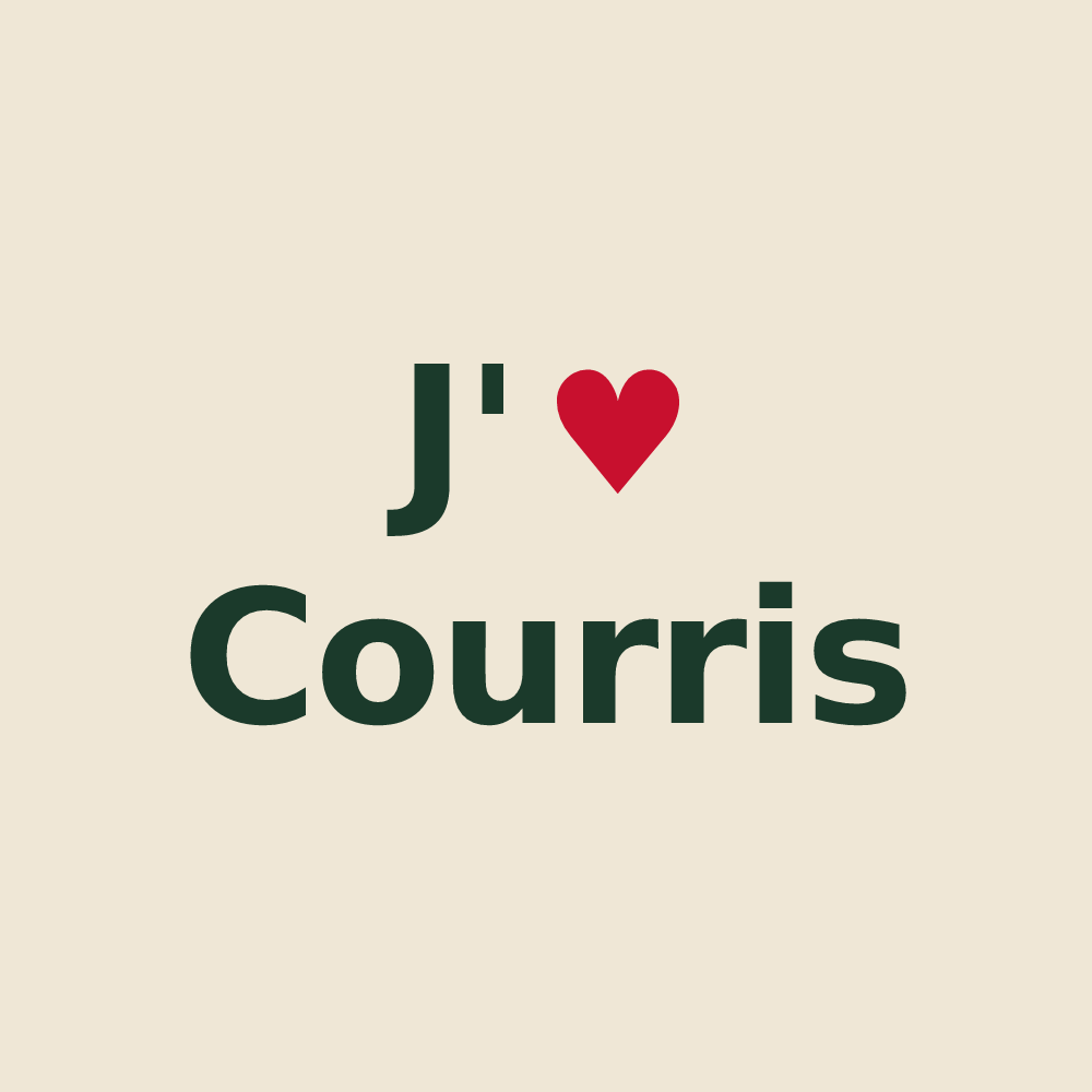 Tote bag personnalisé Courris — design J'aime Courris