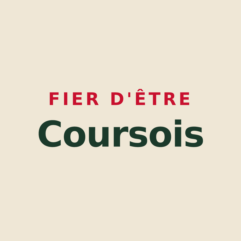 Tote bag « Fier d'être Coursois » — design pour Cours