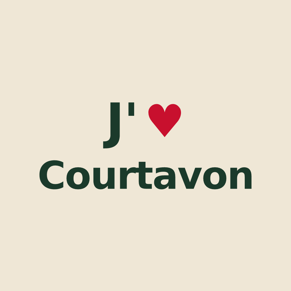 Tote bag personnalisé Courtavon — design J'aime Courtavon