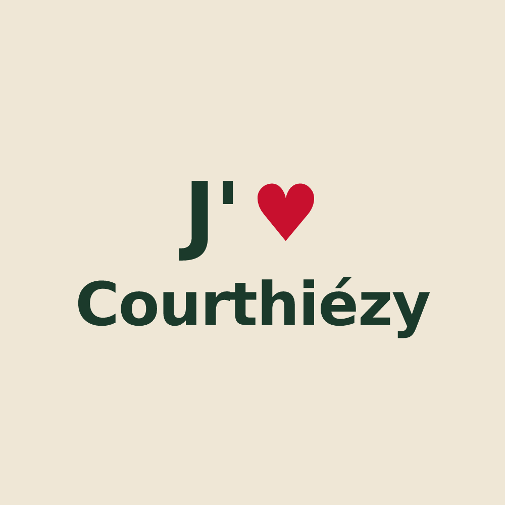 Tote bag personnalisé Courthiézy — design J'aime Courthiézy