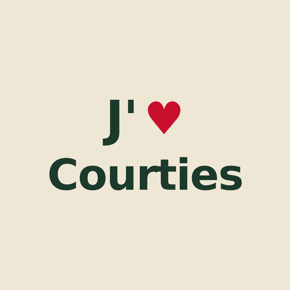 Tote bag personnalisé Courties — design J'aime Courties