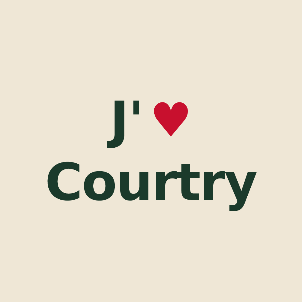 Tote bag personnalisé Courtry — design J'aime Courtry