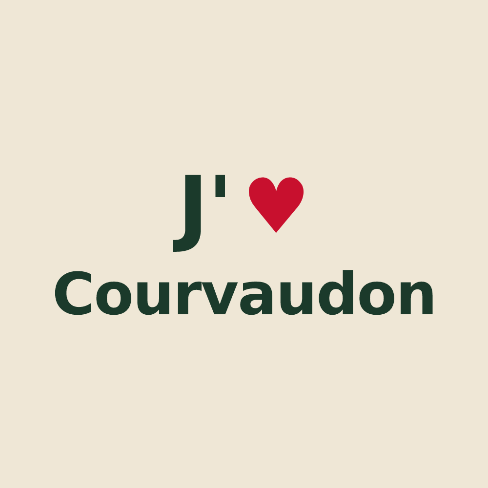 Tote bag personnalisé Courvaudon — design J'aime Courvaudon