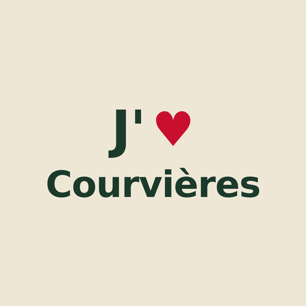 Tote bag personnalisé Courvières — design J'aime Courvières