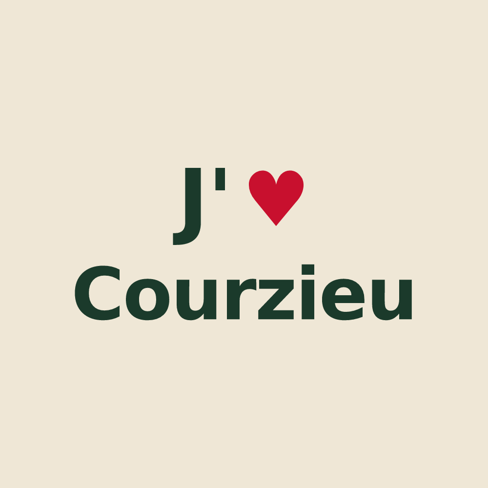 Tote bag personnalisé Courzieu — design J'aime Courzieu