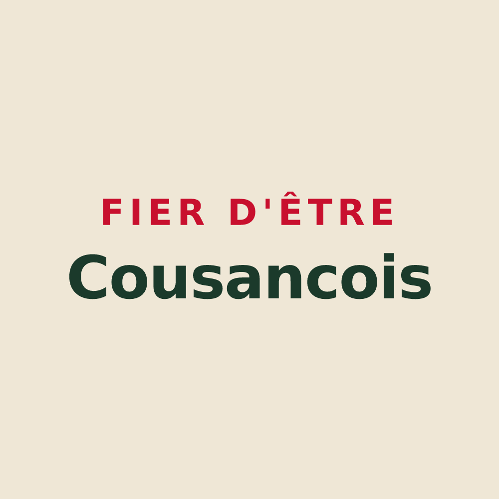 Tote bag « Fier d'être Cousancois » — design pour Cousances-les-Forges