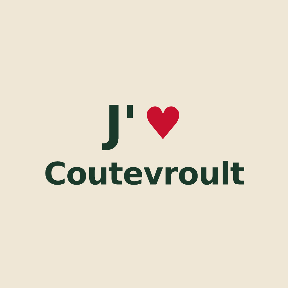 Tote bag personnalisé Coutevroult — design J'aime Coutevroult