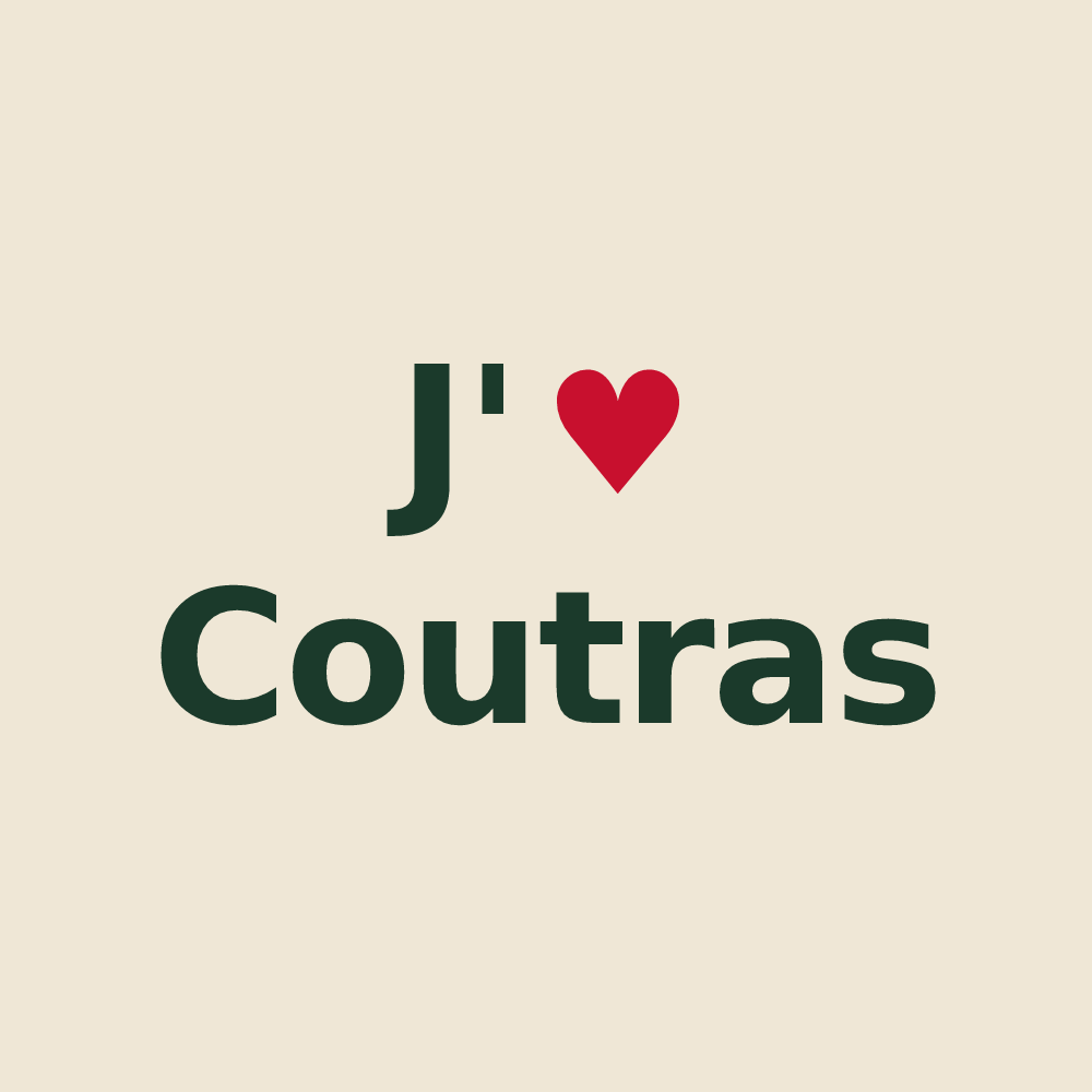 Tote bag personnalisé Coutras — design J'aime Coutras