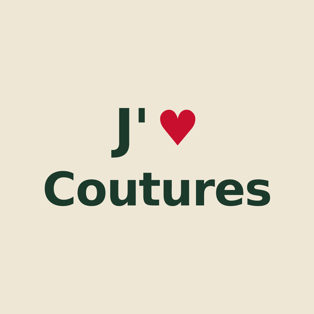 Tote bag personnalisé Coutures — design J'aime Coutures