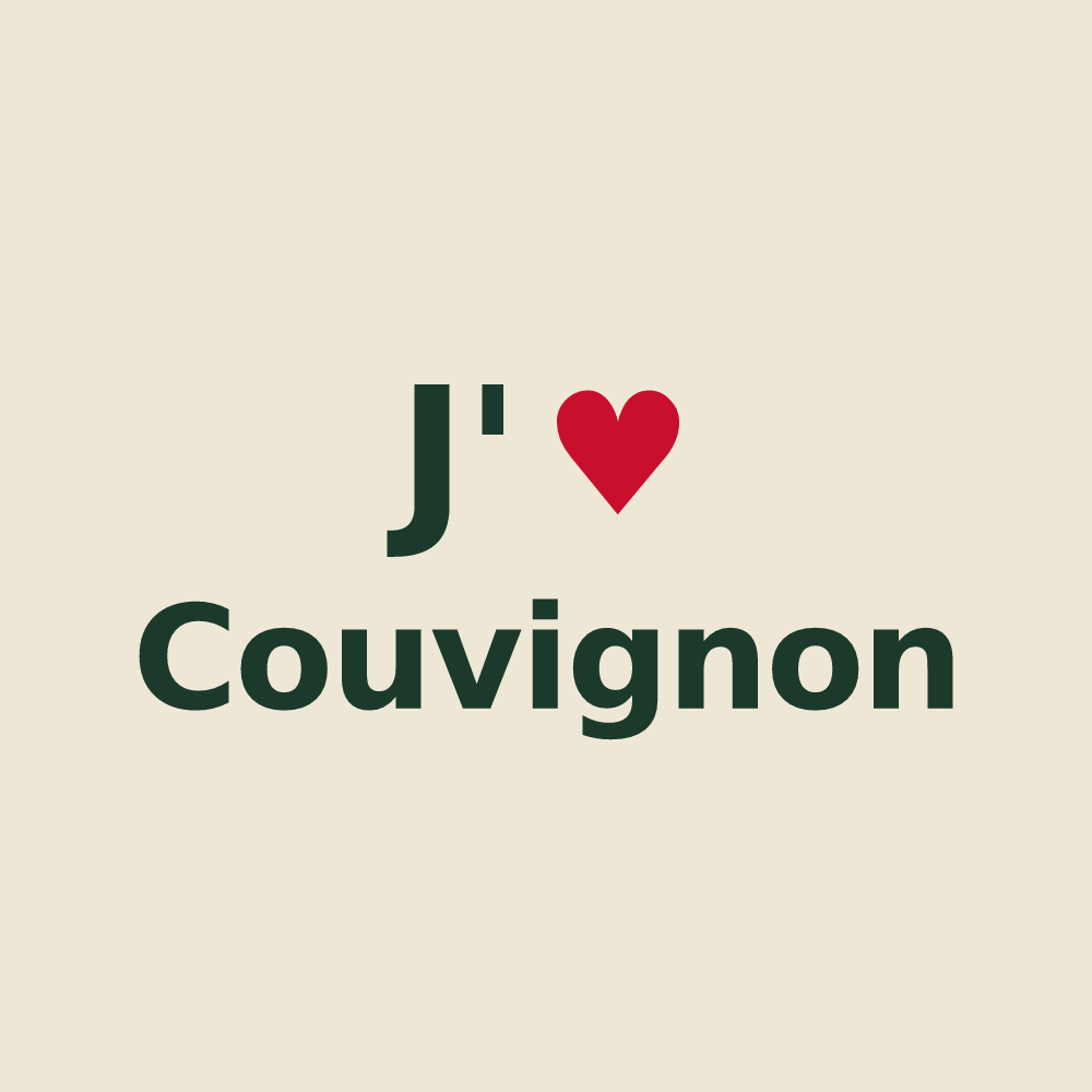 Tote bag personnalisé Couvignon — design J'aime Couvignon