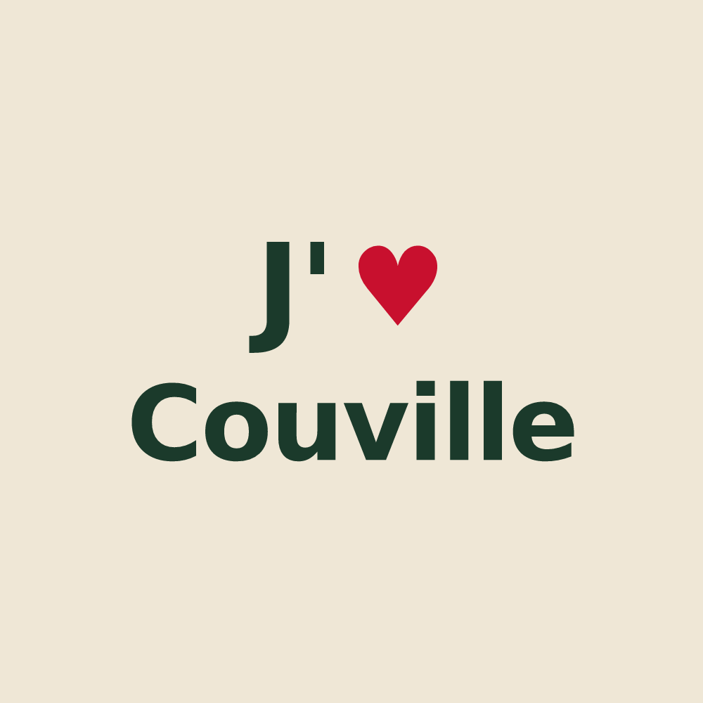 Tote bag personnalisé Couville — design J'aime Couville