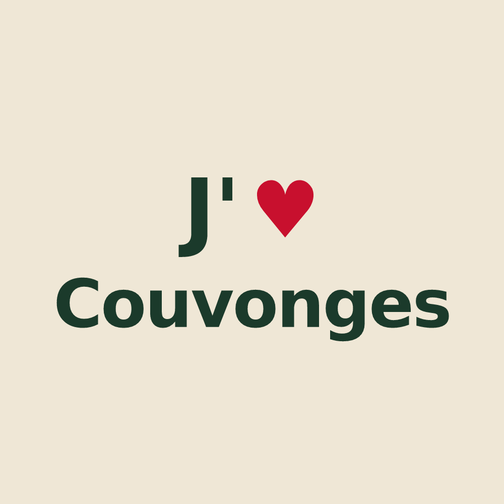 Tote bag personnalisé Couvonges — design J'aime Couvonges
