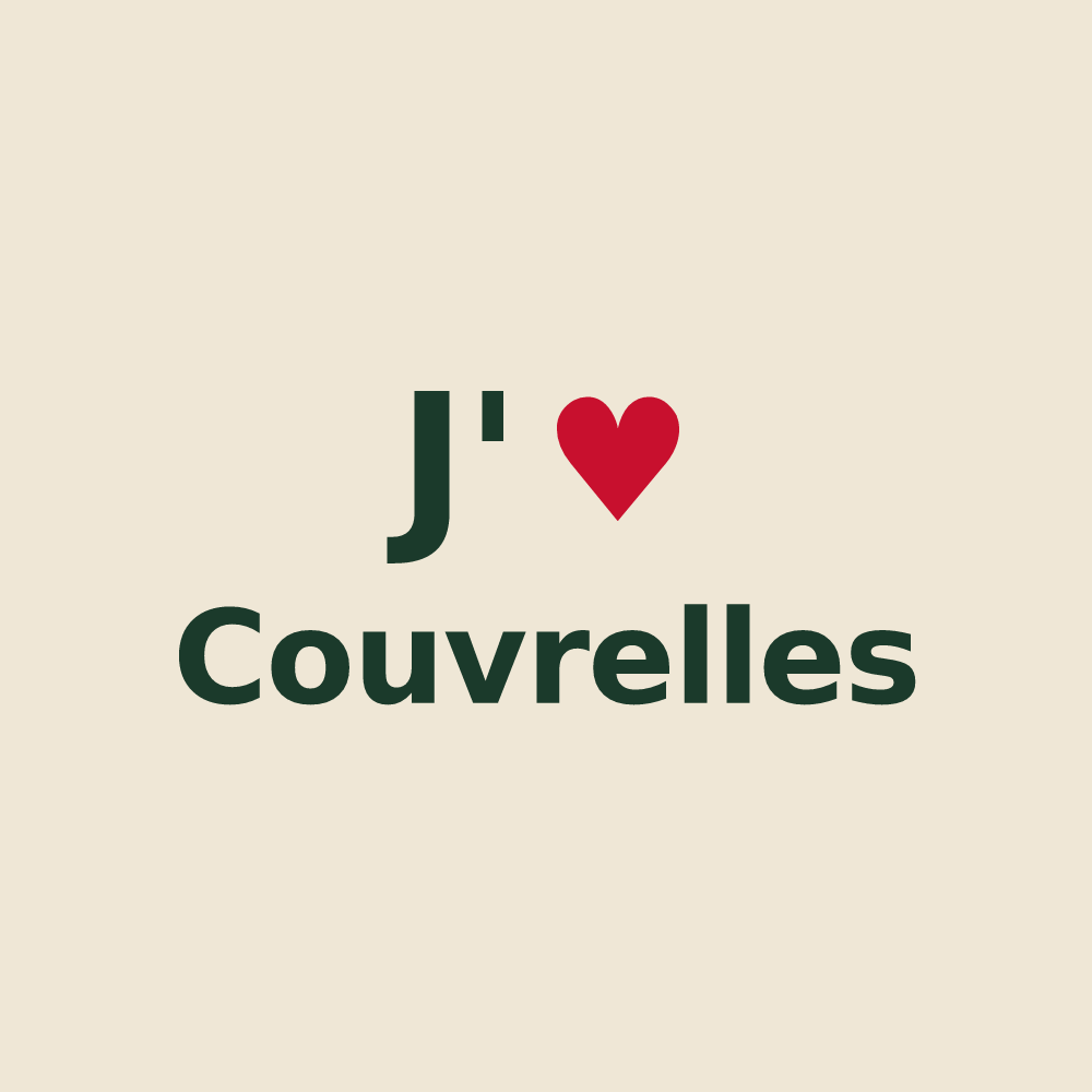 Tote bag personnalisé Couvrelles — design J'aime Couvrelles