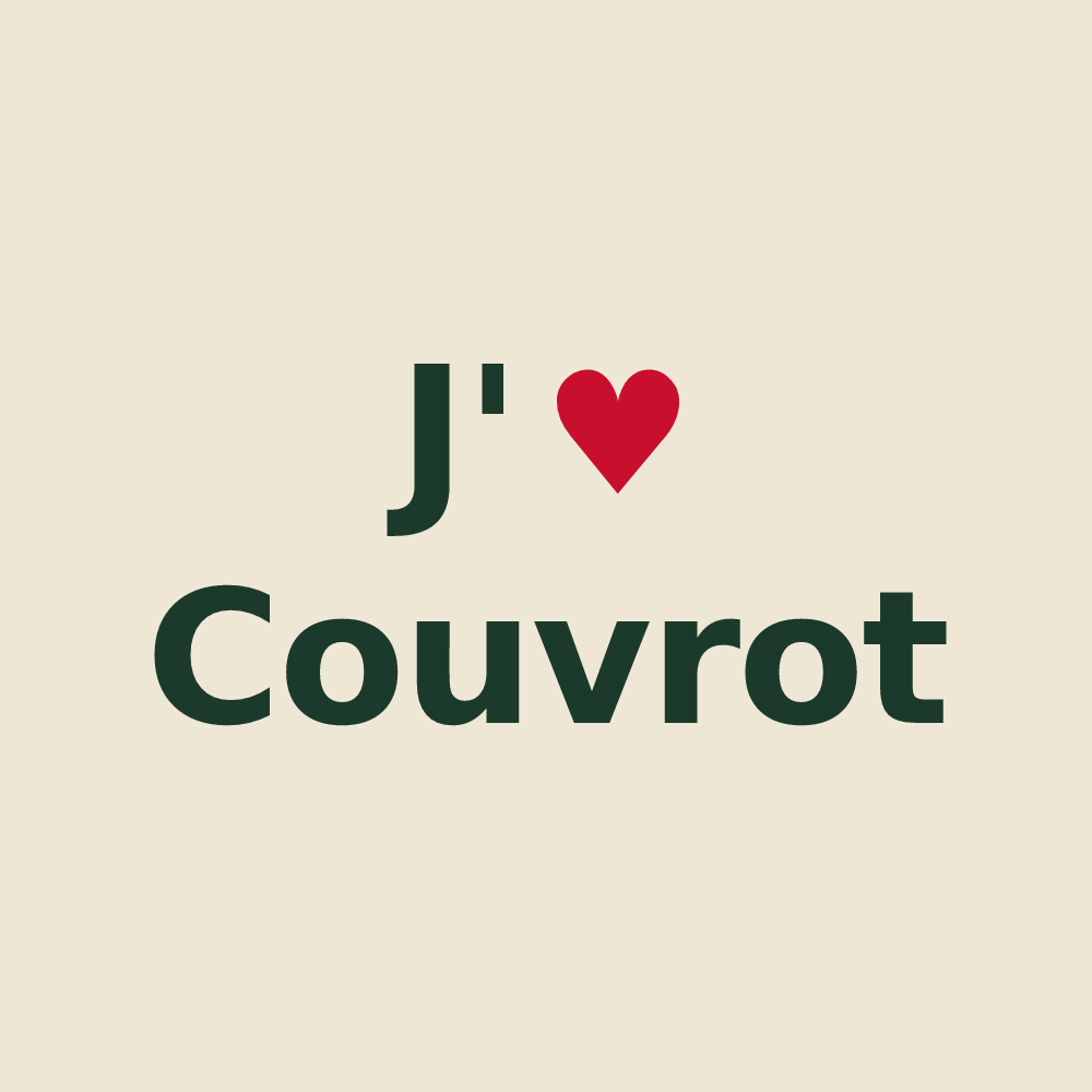 Tote bag personnalisé Couvrot — design J'aime Couvrot