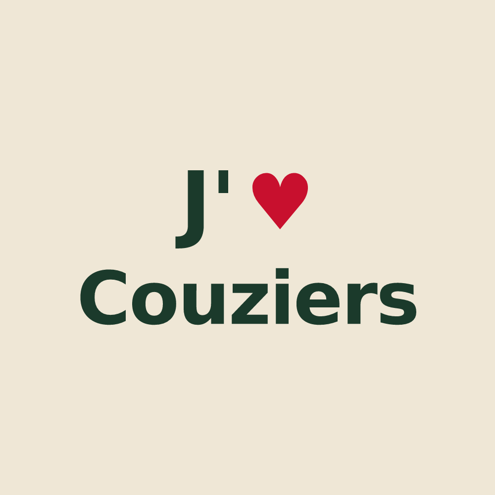 Tote bag personnalisé Couziers — design J'aime Couziers