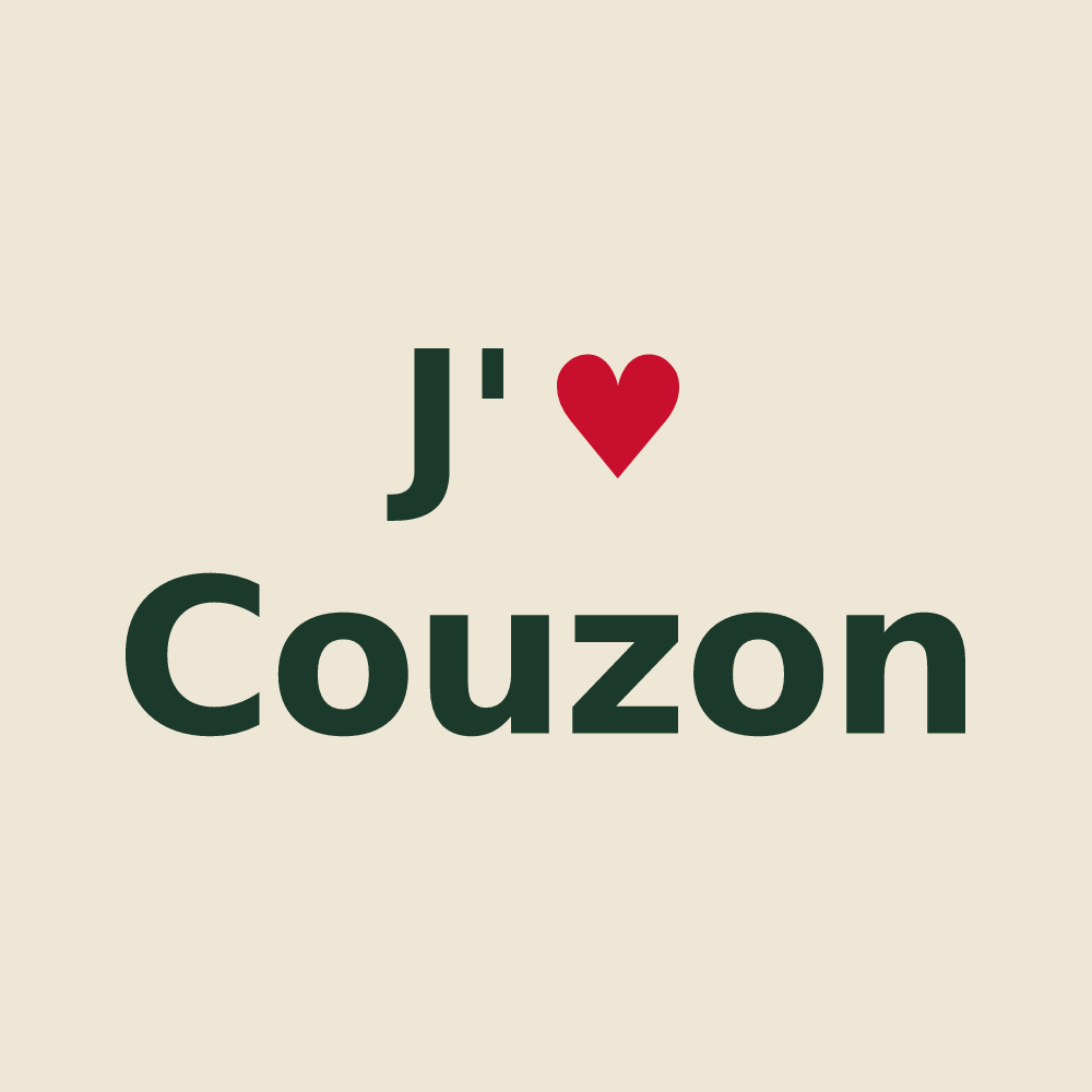 Tote bag personnalisé Couzon — design J'aime Couzon