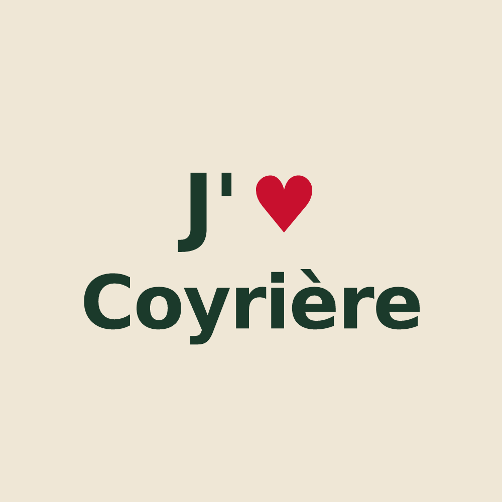 Tote bag personnalisé Coyrière — design J'aime Coyrière