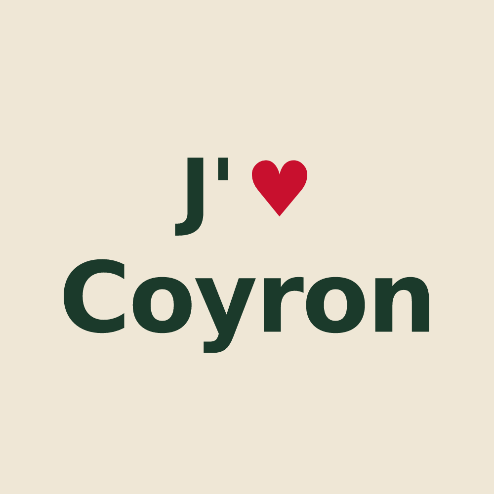 Tote bag personnalisé Coyron — design J'aime Coyron