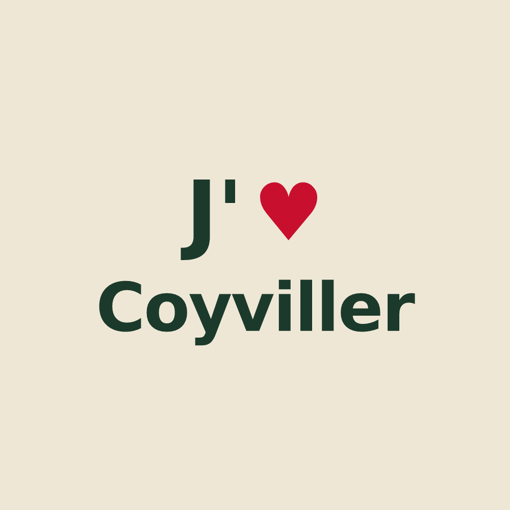 Tote bag personnalisé Coyviller — design J'aime Coyviller