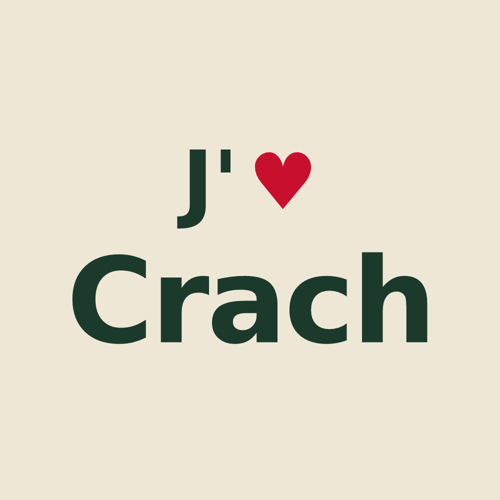 Tote bag personnalisé Crach — design J'aime Crach
