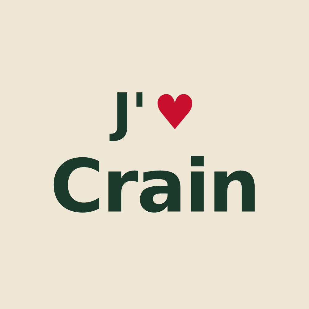 Tote bag personnalisé Crain — design J'aime Crain