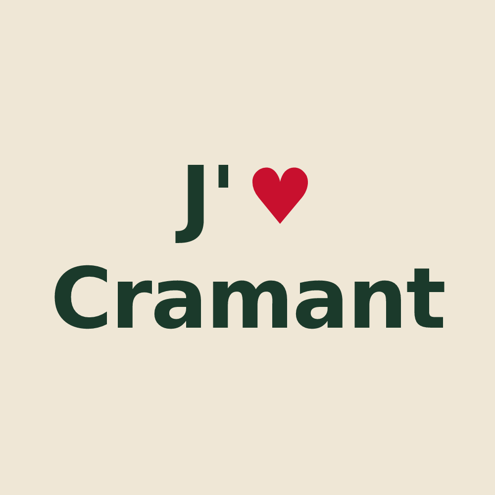 Tote bag personnalisé Cramant — design J'aime Cramant