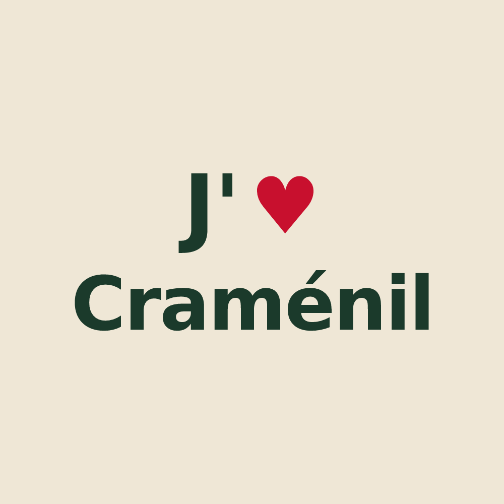 Tote bag personnalisé Craménil — design J'aime Craménil