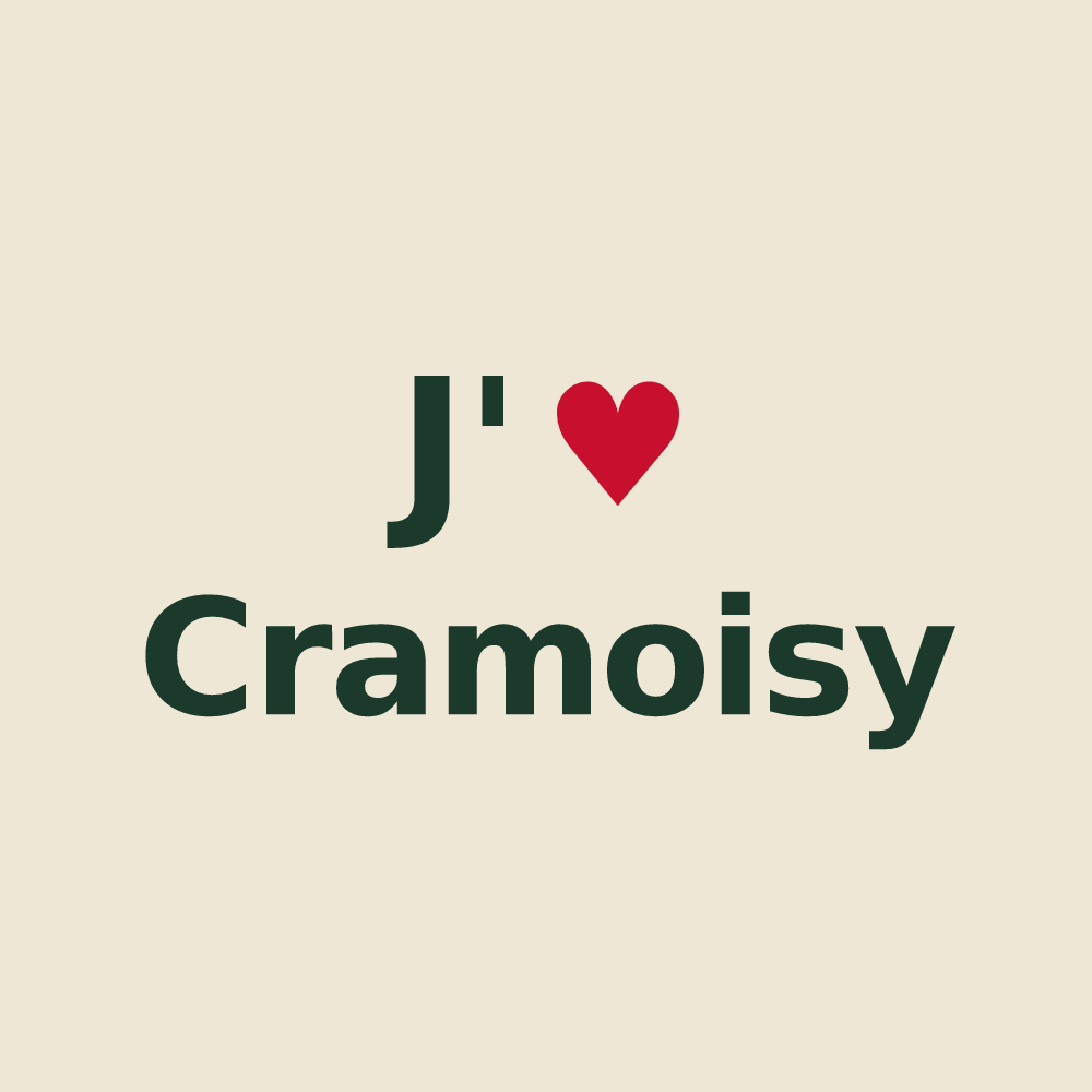 Tote bag personnalisé Cramoisy — design J'aime Cramoisy