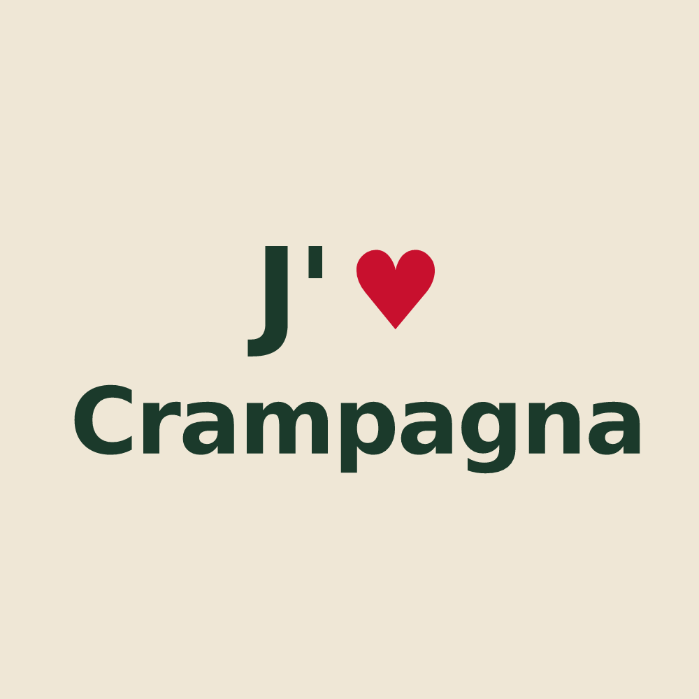Tote bag personnalisé Crampagna — design J'aime Crampagna