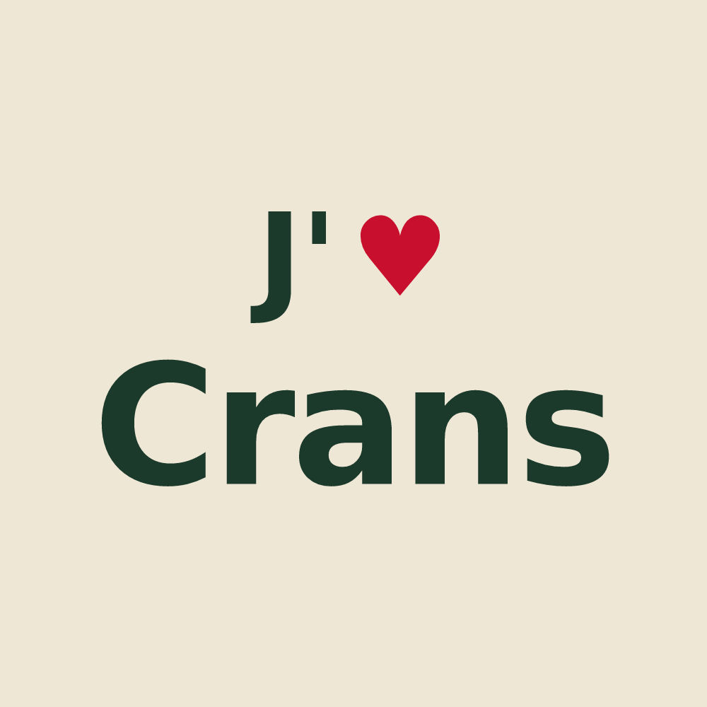 Tote bag personnalisé Crans — design J'aime Crans