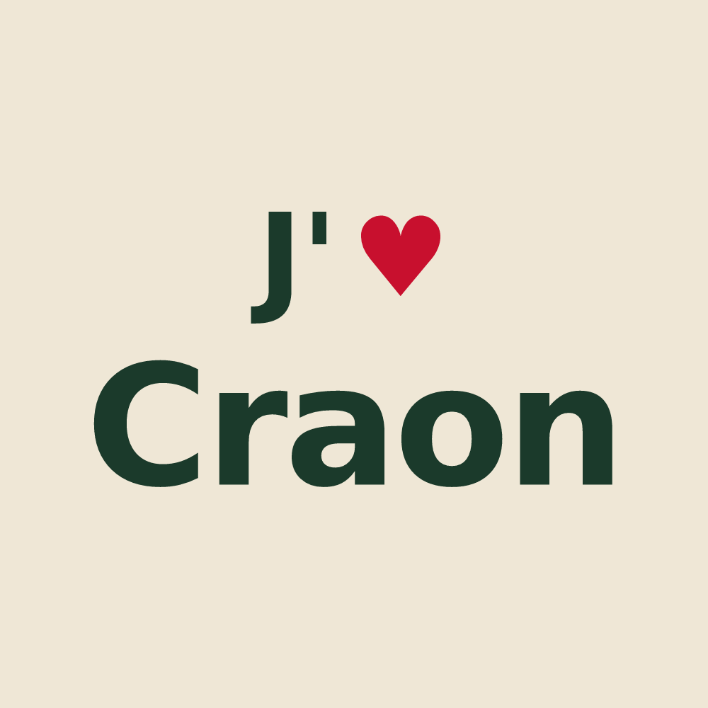 Tote bag personnalisé Craon — design J'aime Craon
