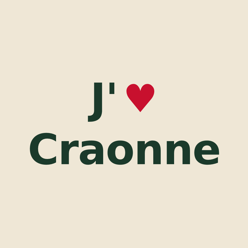 Tote bag personnalisé Craonne — design J'aime Craonne