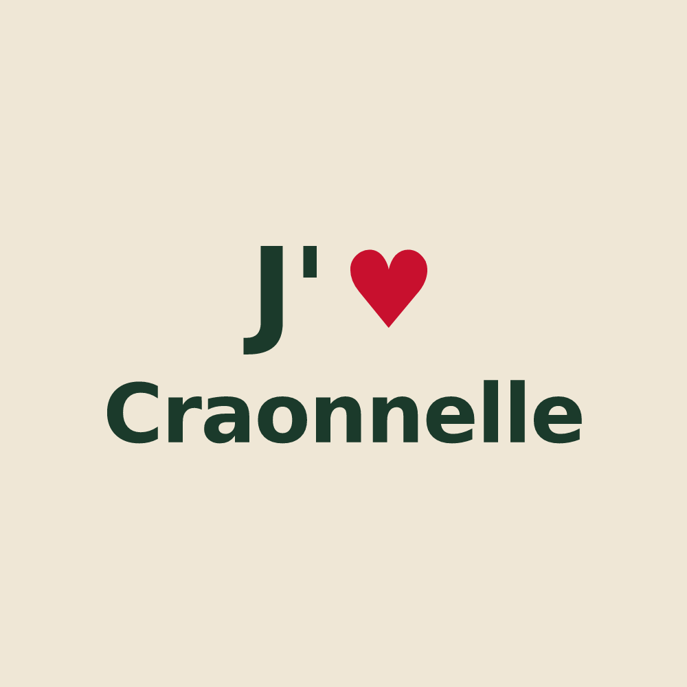 Tote bag personnalisé Craonnelle — design J'aime Craonnelle