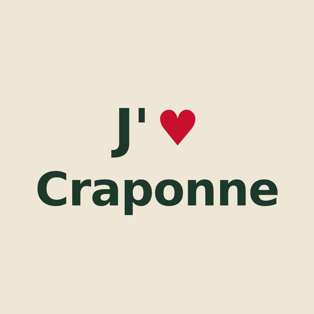 Tote bag personnalisé Craponne — design J'aime Craponne