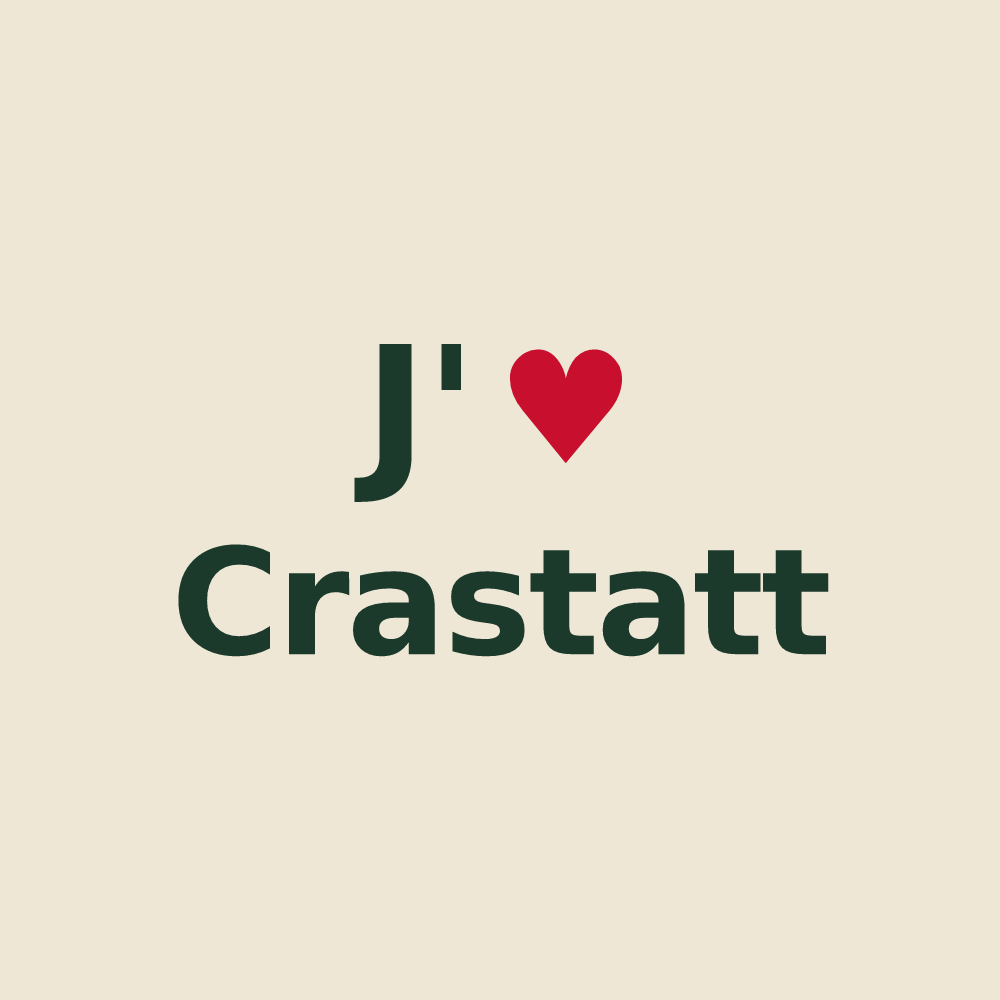 Tote bag personnalisé Crastatt — design J'aime Crastatt