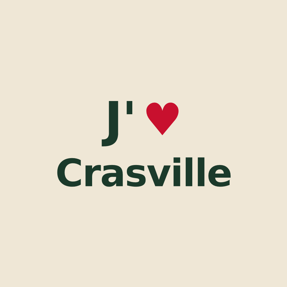 Tote bag personnalisé Crasville — design J'aime Crasville
